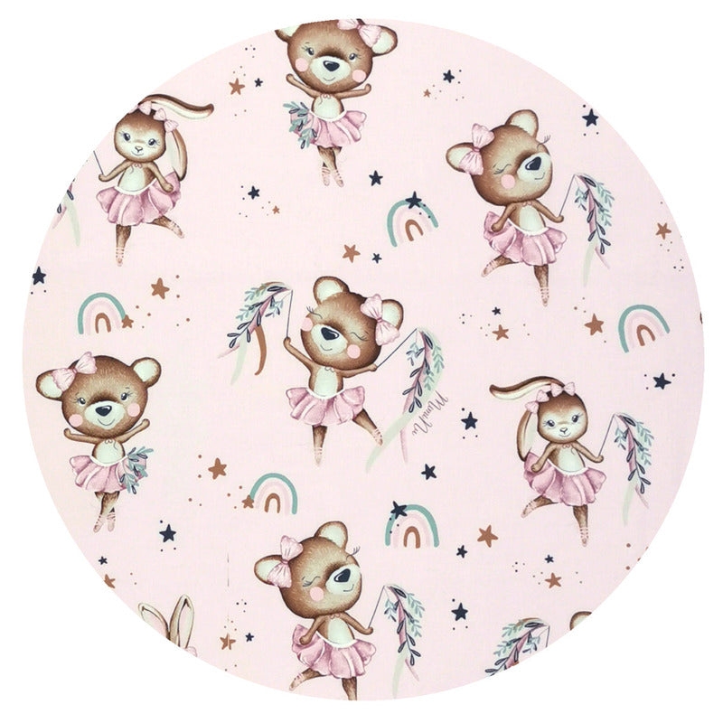 Paturica de infasat, MimiNu, Cu doua fete, Cu multiple utilizari, Cu inchidere arici velcro, Dimensiune 75x75 cm, Din bumbac certificat Oeko Tex Standard 100, Design, Little Ballerina Pink