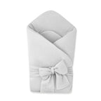Păturică de înfășat Qmini Muslin 75x75 cm, Gri – imagine 6