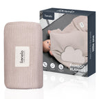 Păturică Lionelo Bamboo Blanket Beige Sand – păturică rulată lângă cutie
