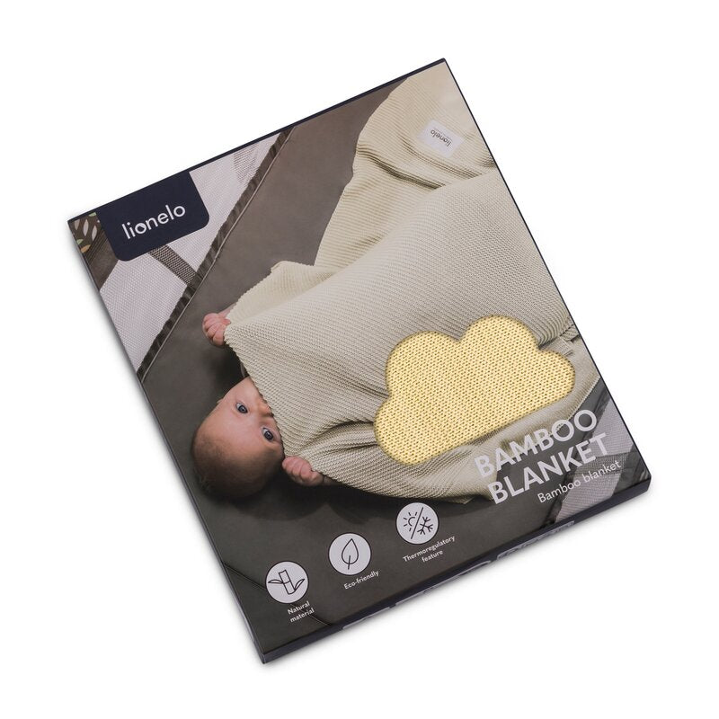 Păturică Lionelo Bamboo Blanket Yellow Lemon – schemă dimensiuni 100 x 75 cm