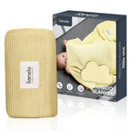 Păturică Lionelo Bamboo Blanket Yellow Lemon – detaliu țesătură și etichetă