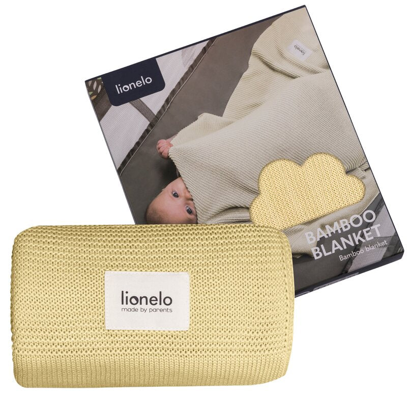Păturică Lionelo Bamboo Blanket Yellow Lemon – păturică și ambalaj