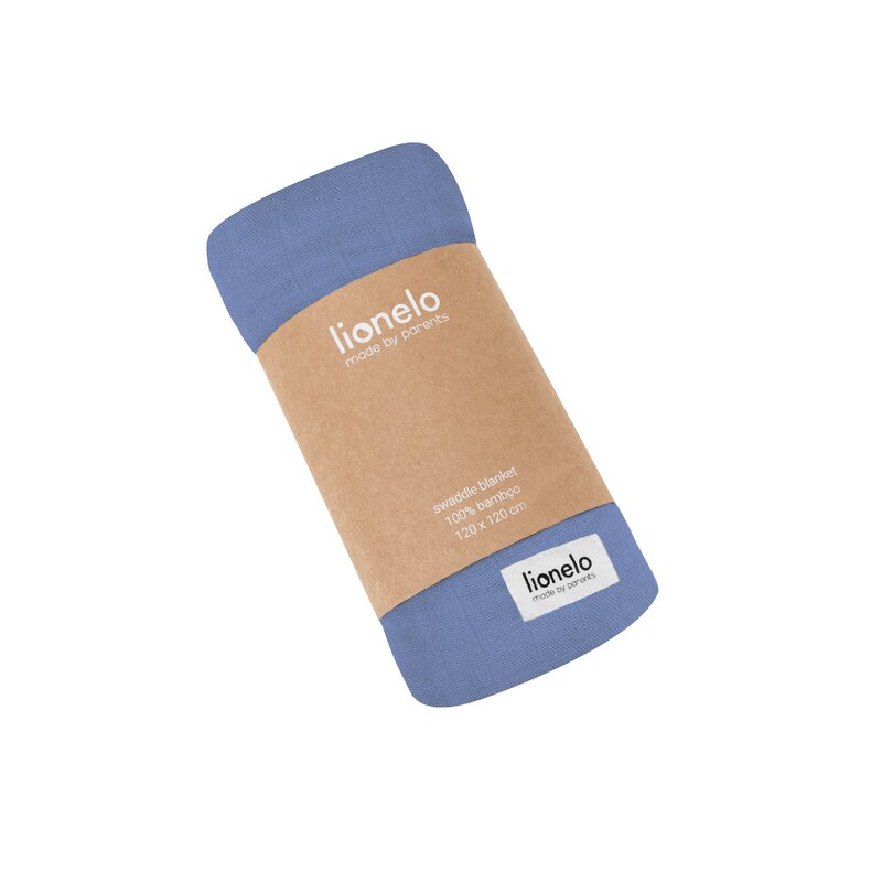 Muselină Lionelo Bamboo Swaddle Blue Denim – muselină în ambalaj