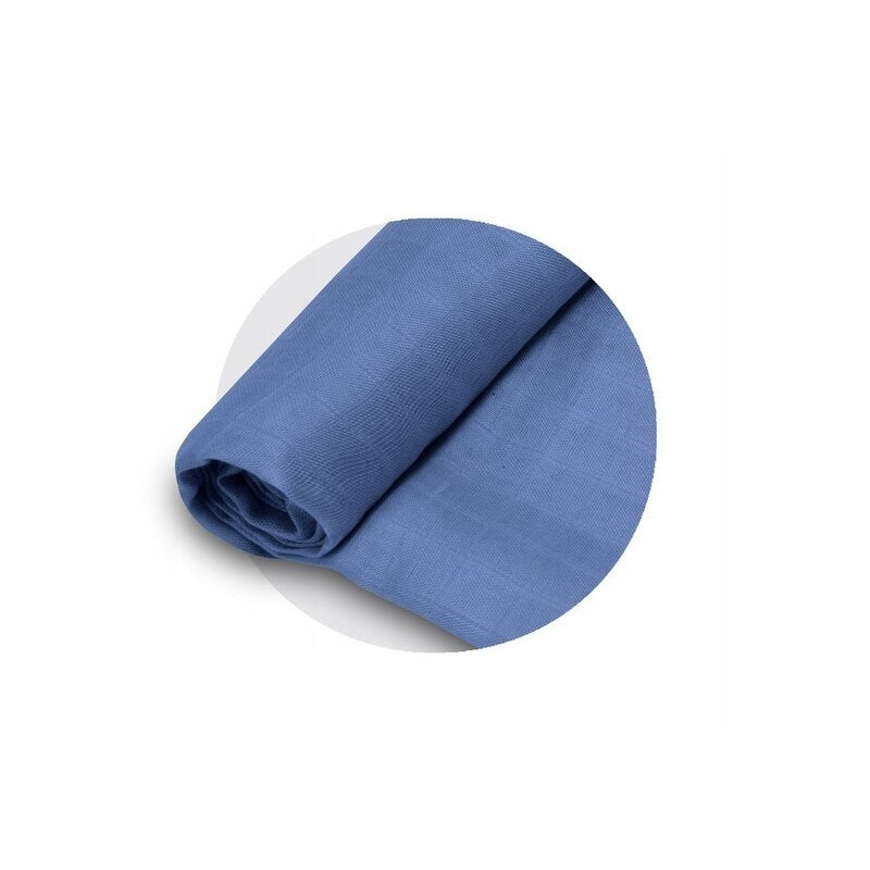 Muselina, Lionelo, Multifunctionala, Din bambus, Ideala pentru infasat, Cu proprietati antibacteriene, antifungice si antialergice, Lavabila la masina de spalat, 120x120 cm, Albastru