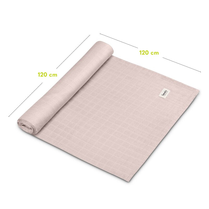 Muselină Lionelo Bamboo Swaddle Beige Sand – dimensiuni ilustrate
