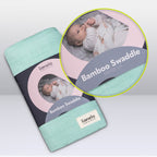 Muselină Lionelo Bamboo Swaddle Green Mint – muselină și ambalaj