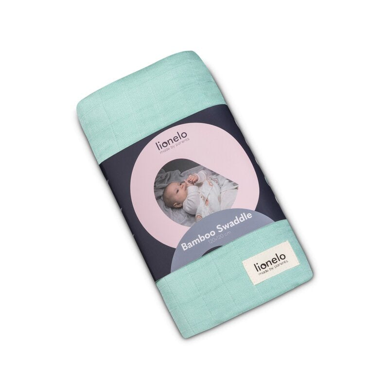 Muselină Lionelo Bamboo Swaddle Green Mint – muselină ambalată