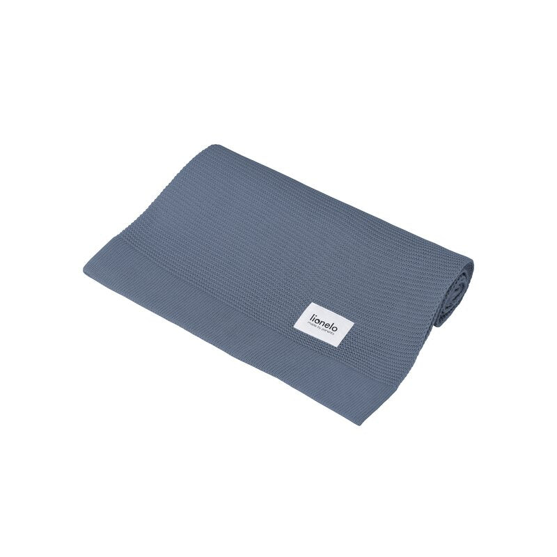 Paturica multifunctionala, Lionelo, Din bambus, Cu proprietati de termoreglare, Antibacteriana, Antifungica, Antialergice, Lavabila la masina de spalat, 100x75 cm, Albastru