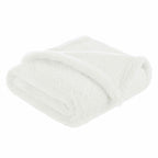 Paturica pufoasa Bocioland din fleece, 80x100 cm, culoare Ecru