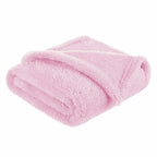 Paturica pufoasa Bocioland din fleece, 80x100 cm, culoare Pink