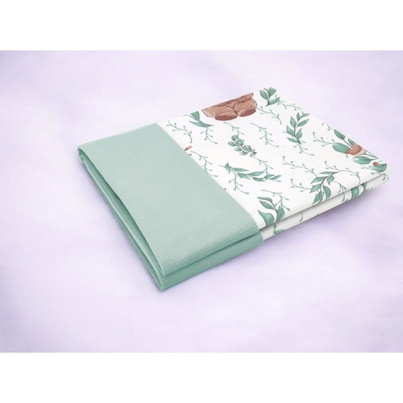 Paturica pufoasa, MimiNu, Cu doua fete, Dimensiune 75x100 cm, Din tesatura de catifea si bumbac, Materiale certificate Oeko Tex Standard 100, Lulu Natural