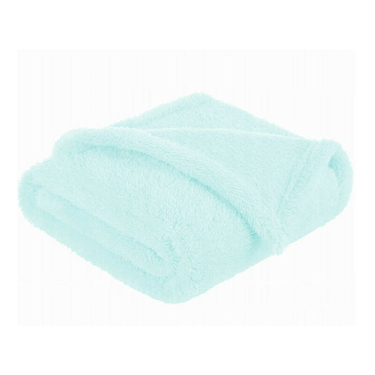 Paturica Pufoasa MimiNu din Fleece pentru Copii 75x100 cm Mint