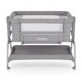 Patut co-sleeper, Feedo, Cu sistem de leganare, Inaltime adjustabila pana la 57-69 cm, sustine pana la 9 kg, 0 luni+ Gri