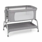 Patut co-sleeper, Feedo, Cu sistem de leganare, Inaltime adjustabila pana la 57-69 cm, sustine pana la 9 kg, 0 luni+ Gri