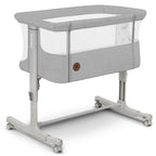 Patut co-sleeper Lionelo Aurora 3in1 Gri deschis - vedere laterala