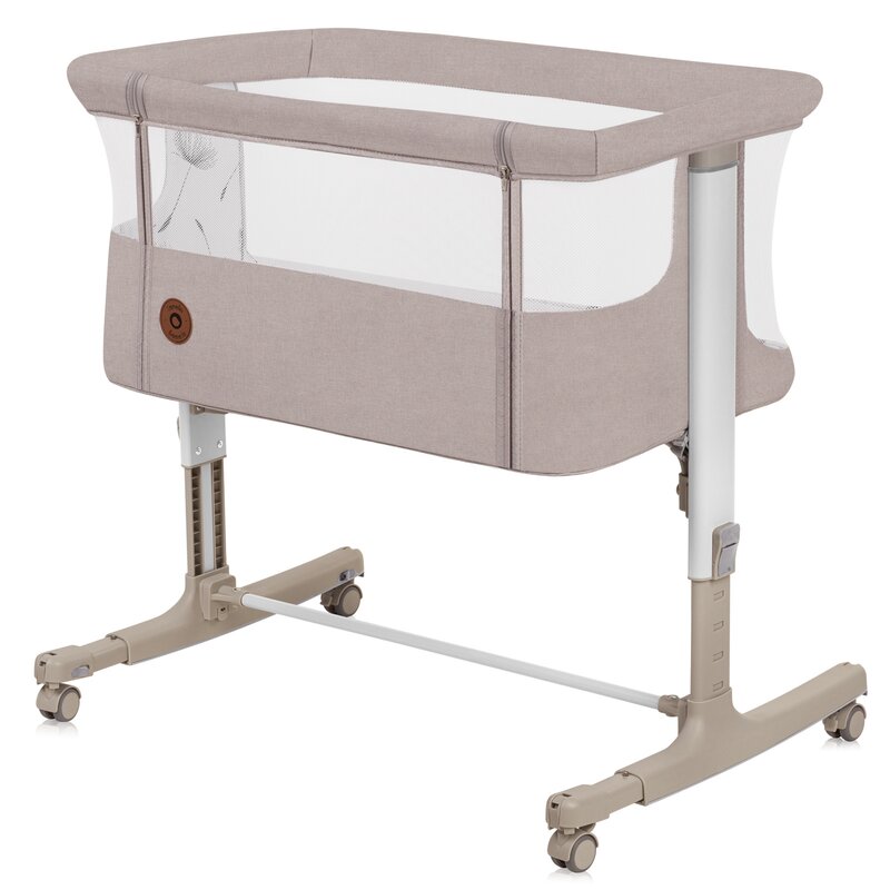 Patut co-sleeper Lionelo Aurora 3in1 Bej - vedere laterala