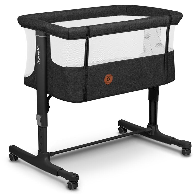 Patut co-sleeper Lionelo Aurora 3in1, Gri inchis