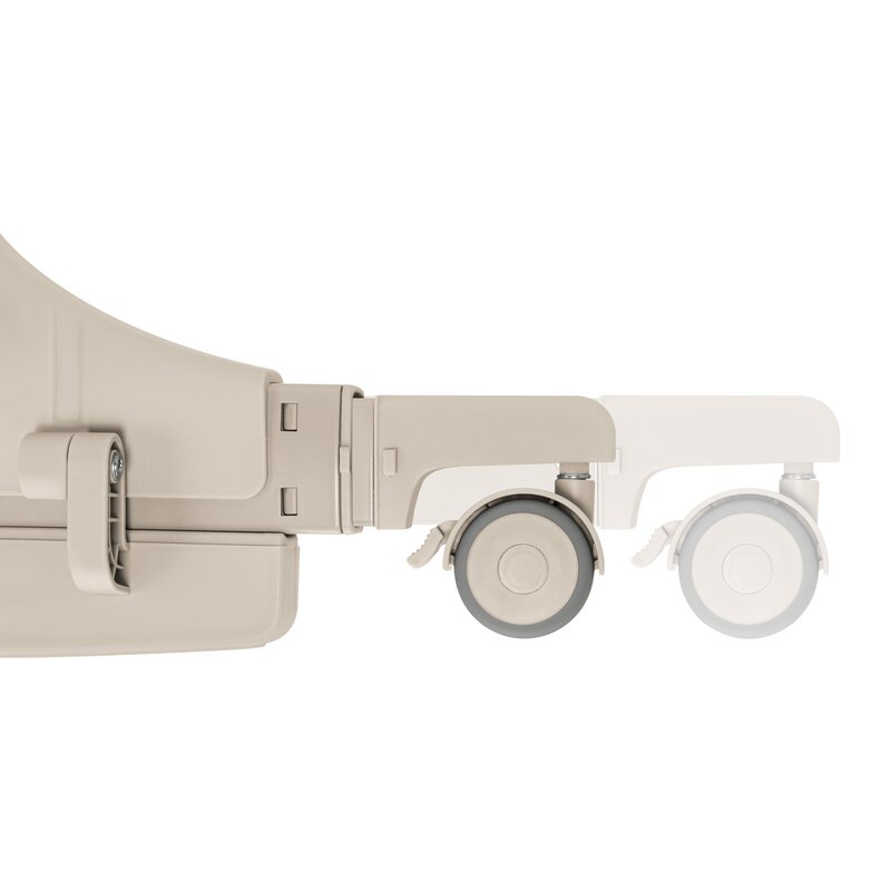 Patut co-sleeper, Lionelo, Jodie, Multifunctional, Reglabil in 6 pozitii pe inaltime, Saltea cu densitate T25, Functie de leganare, Cu plasa de tantari, Buzunar depozitare, Geanta transport, 84x48x70-80 cm, Bej