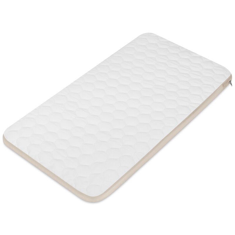 Patut co-sleeper, Lionelo, Jodie, Multifunctional, Reglabil in 6 pozitii pe inaltime, Saltea cu densitate T25, Functie de leganare, Cu plasa de tantari, Buzunar depozitare, Geanta transport, 84x48x70-80 cm, Bej