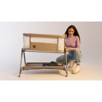 Patut co-sleeper Lionelo Luna Bej - vedere laterala