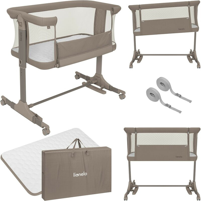 Patut Co-Sleeper Lionelo Pari Multifunctional 3 in 1 cu Leganare si Reglaj 6 Niveluri