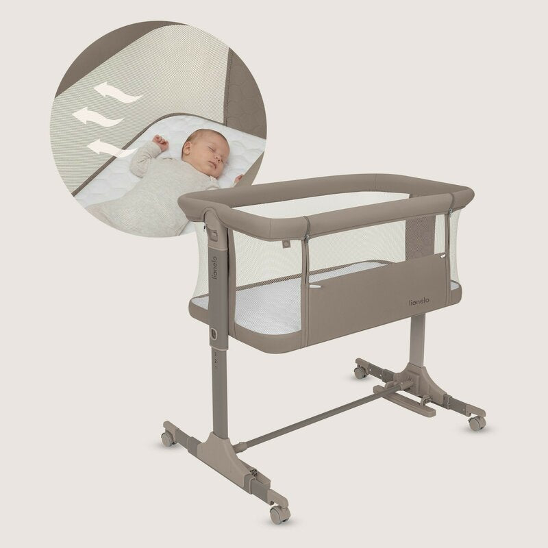 Patut Co-Sleeper Lionelo Pari Multifunctional 3 in 1 cu Leganare si Reglaj 6 Niveluri