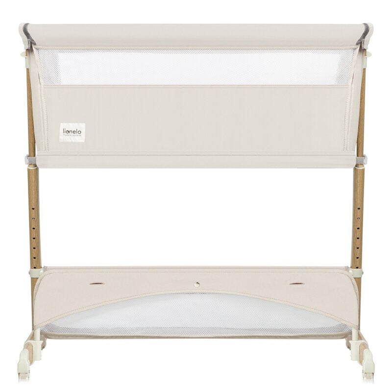 Patut co-sleeper, Lionelo, Thomi Plus, 5 in 1, Multifunctional, Sustine pana la 9 kg ca patut, 15 kg tarc de joaca, 100 kg canapea, Inaltime reglabila in 7 pozitii, De la nastere pana la 4 ani, Cu 2 saltele din spuma T25, 94x70x77-93,5 cm, Bej