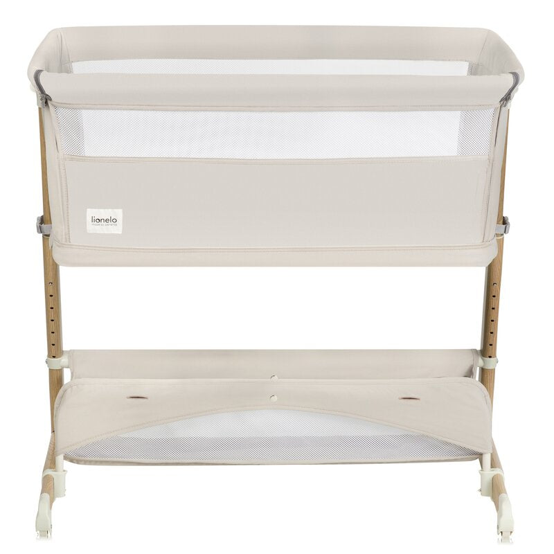 Patut co-sleeper, Lionelo, Thomi Plus, 5 in 1, Multifunctional, Sustine pana la 9 kg ca patut, 15 kg tarc de joaca, 100 kg canapea, Inaltime reglabila in 7 pozitii, De la nastere pana la 4 ani, Cu 2 saltele din spuma T25, 94x70x77-93,5 cm, Bej
