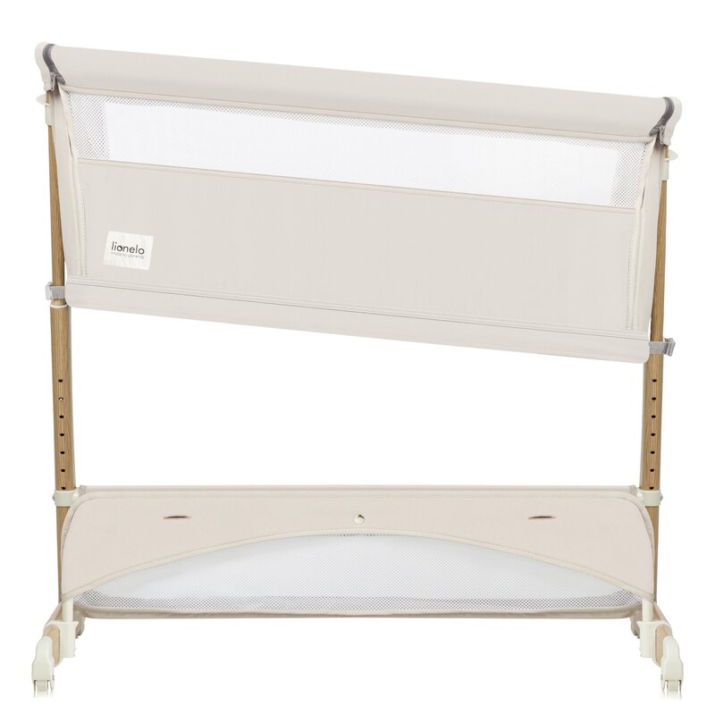 Patut co-sleeper, Lionelo, Thomi Plus, 5 in 1, Multifunctional, Sustine pana la 9 kg ca patut, 15 kg tarc de joaca, 100 kg canapea, Inaltime reglabila in 7 pozitii, De la nastere pana la 4 ani, Cu 2 saltele din spuma T25, 94x70x77-93,5 cm, Bej