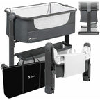 Patut co-sleeper Lionelo Timon Gri - vedere laterala