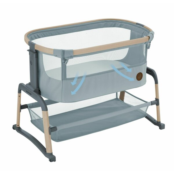 Pătuț Co-Sleeper Maxi-Cosi Iora Air, EcoCare Reciclat, Balană, 5 Înălțimi, 0-6 luni