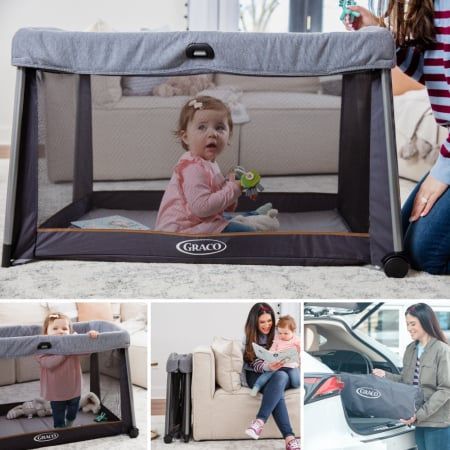 Pătuț de călătorie Graco FoldLite LX Midnight - imagine 8