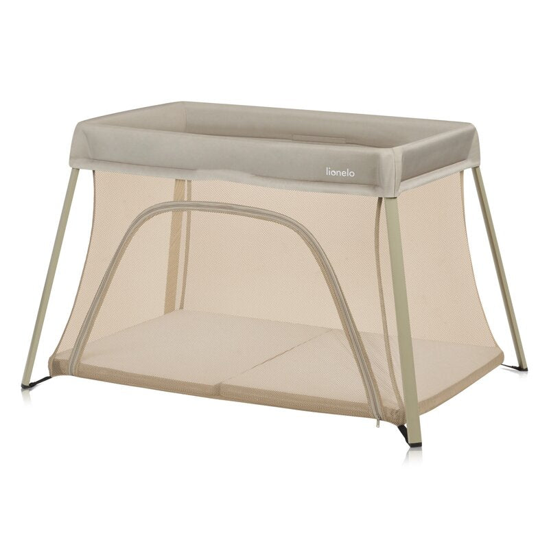 Patut multifunctional, Lionelo, Alice, 3 in 1, 2 trepte de inaltime pentru saltea, Pliabil, Material rezistent Oxford 300D, Cu iesire laterala, Geanta de transport, Pana 15 kg, 0 luni+, 104Ã—70Ã—74 cm, Bej
