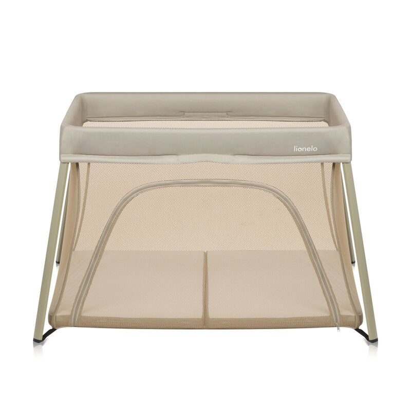 Patut multifunctional, Lionelo, Alice, 3 in 1, 2 trepte de inaltime pentru saltea, Pliabil, Material rezistent Oxford 300D, Cu iesire laterala, Geanta de transport, Pana 15 kg, 0 luni+, 104Ã—70Ã—74 cm, Bej