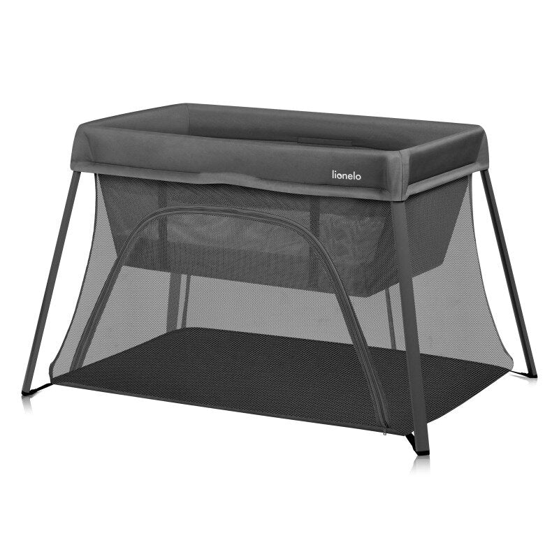 Patut multifunctional, Lionelo, Alice, 3 in 1, 2 trepte de inaltime pentru saltea, Pliabil, Material rezistent Oxford 300D, Cu iesire laterala, Geanta de transport, Pana 15 kg, 0 luni+, 104Ã—70Ã—74 cm, Gri