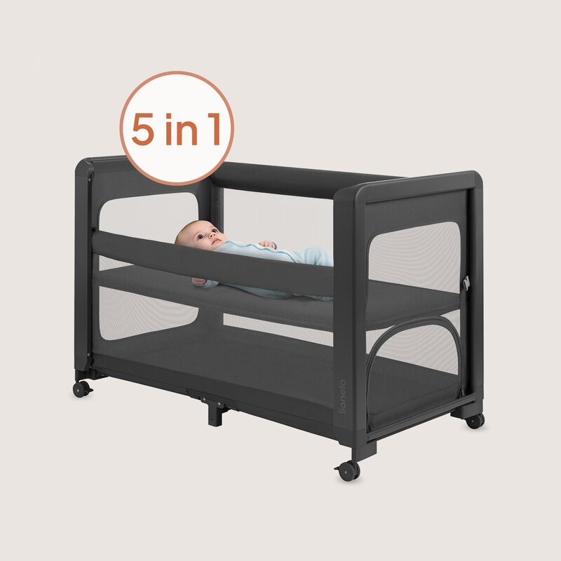 Patut multifunctional Lionelo Patty 5in1 Gri