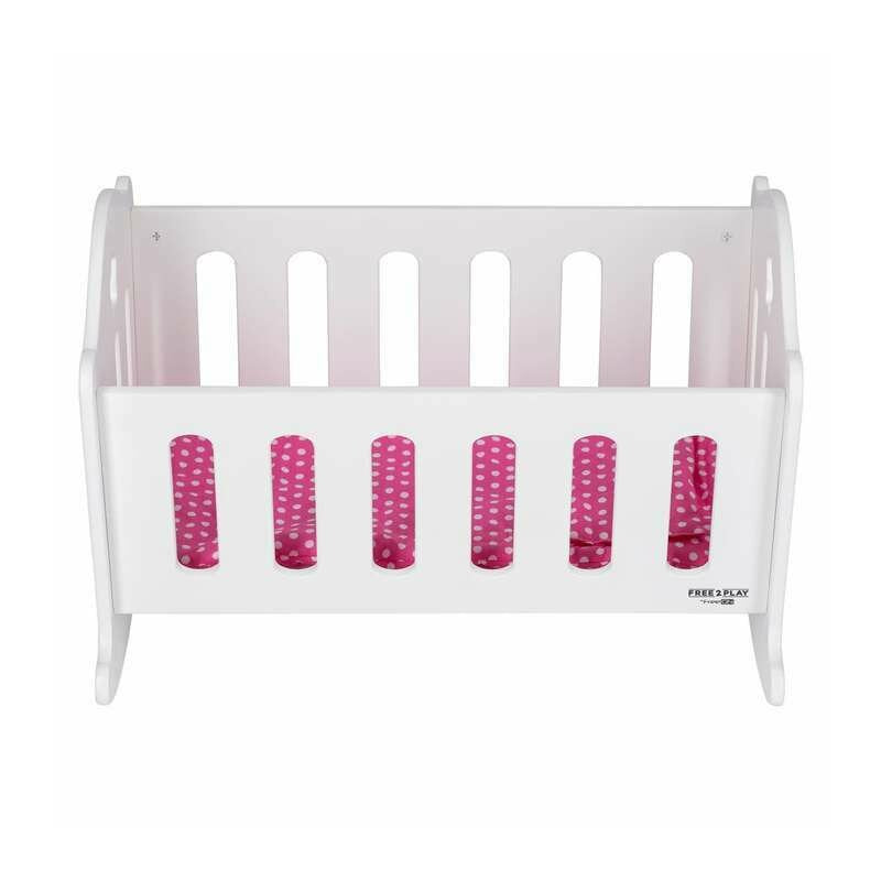 Patut pentru papusi, Free2Play, Cu pernuta confortabila, 46x33x33 cm, 36 luni+, White