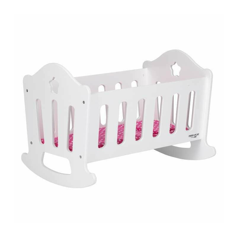 Patut pentru papusi, Free2Play, Cu pernuta confortabila, 46x33x33 cm, 36 luni+, White