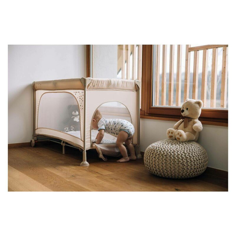 Pătuț pliant FreeON Nook 120 × 60 cm, bej – fotografia 14 a produsului