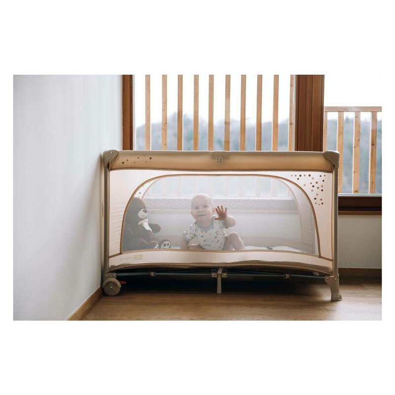 Pătuț pliant FreeON Nook 120 × 60 cm, bej – fotografia 18 a produsului
