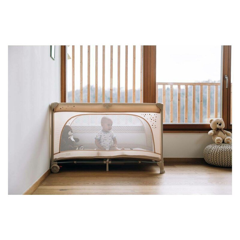 Pătuț pliant FreeON Nook 120 × 60 cm, bej – fotografia 19 a produsului
