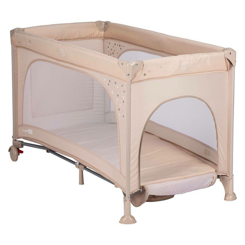 Pătuț pliant FreeON Nook 120 × 60 cm, bej – fotografia 6 a produsului