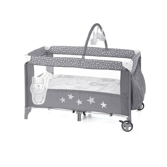 Patut pliant, Jane, Duo Level, Cu roti, Cu arcada cu jucarii, Geanta de transport, Cu doua nivele, Conform standardelor europene EN 716-1:2017+AC:2019EN 16890:2017 + A1:2021, Star