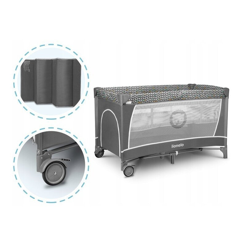 Patut pliant Lionelo Flower Gri