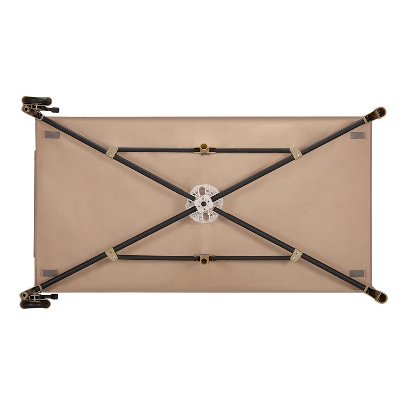 Patut pliant, Lionelo, Jasmin Easy Fold, Pana la 15 kg, Usor de pliat, Cu doua nivele, Cu saltea ergonomica T25, Cu intrare laterala cu fermoar, 2 roti cu frana, 123 x 67 cm, Conform cu EN 716, 0-36 luni, Bej
