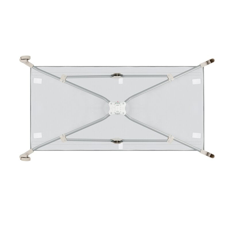 Patut pliant, Lionelo, Stefi, Cu un nivel, Cu intrare laterala cu fermoar, 2 roti, 120x60 cm, Conform cu standardul european de securitate EN 716, Bej