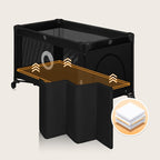 Patut pliant Lionelo Stefi Negru