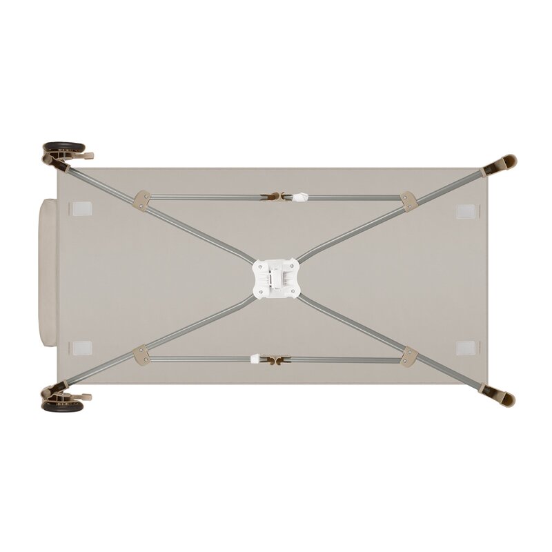 Patut pliant, Lionelo, Stefi Plus, Cu doua nivele, Cu intrare laterala cu fermoar, 2 roti, 120 x 60 cm, Conform cu standardul european de securitate EN 716, Bej