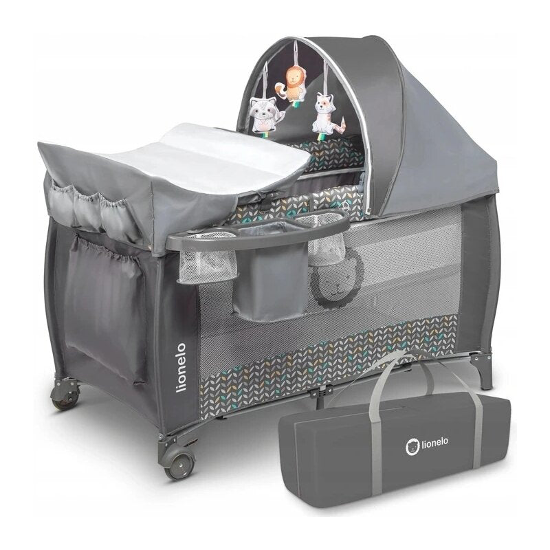 Patut pliant Lionelo Sven Plus Grey Scandi