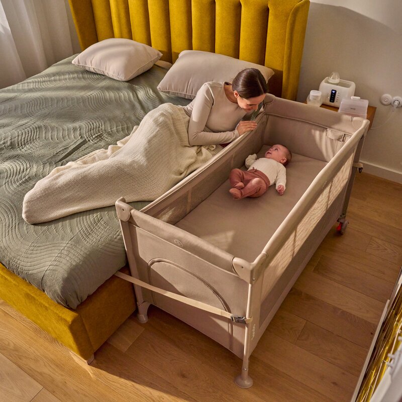 Patut Pliant Multifunctional Lionelo Ellen 3in1 Co-Sleeper 120x60 cm Gri